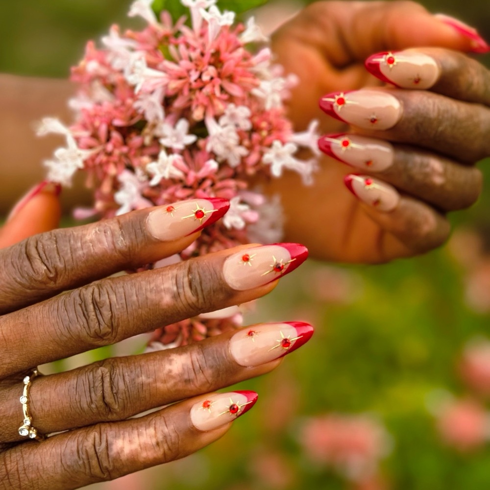 "Ruby Red" Press On Nails. - image 3